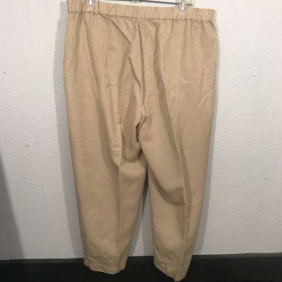 Eileen Fisher Pull-On Khaki Tencel Ankle Pants - Picture 5 of 5